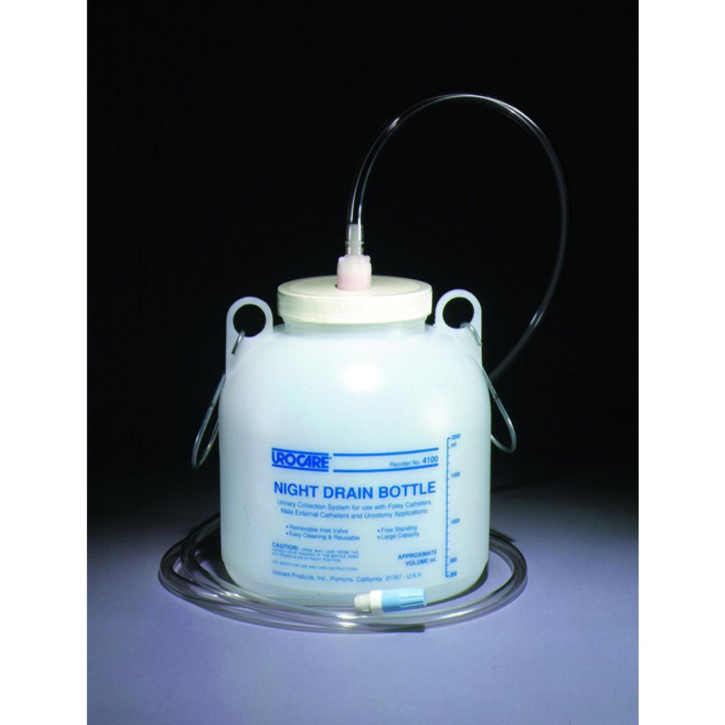 Urinary Night Drainage System Urocare® Anti-Reflux Valve NonSterile 2,000 mL High-Density Polyethylene (HDPE)