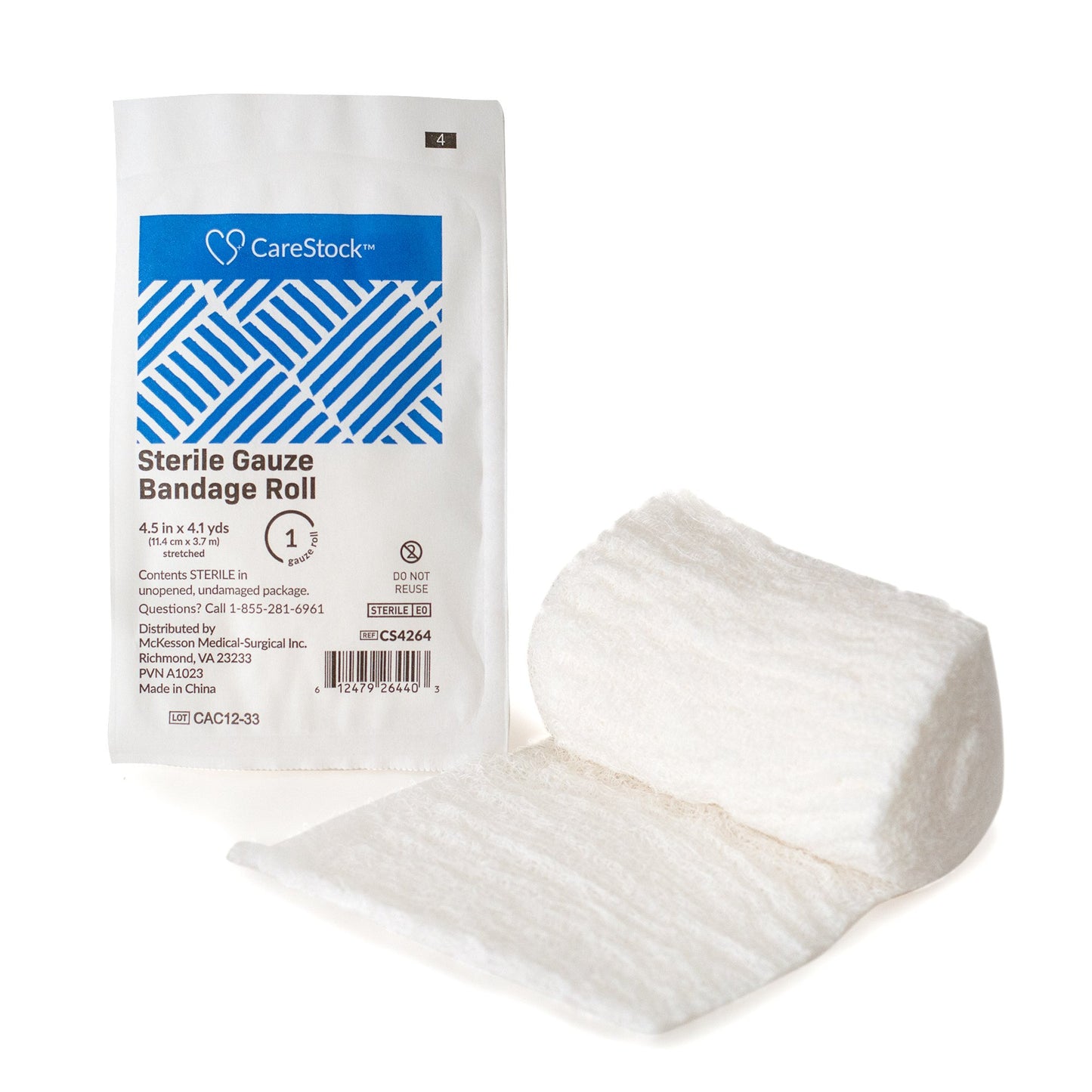 Fluff Dressing CareStock™ 4-1/2 Inch X 4-1/10 Yard 6-Ply Sterile 1 per Pack