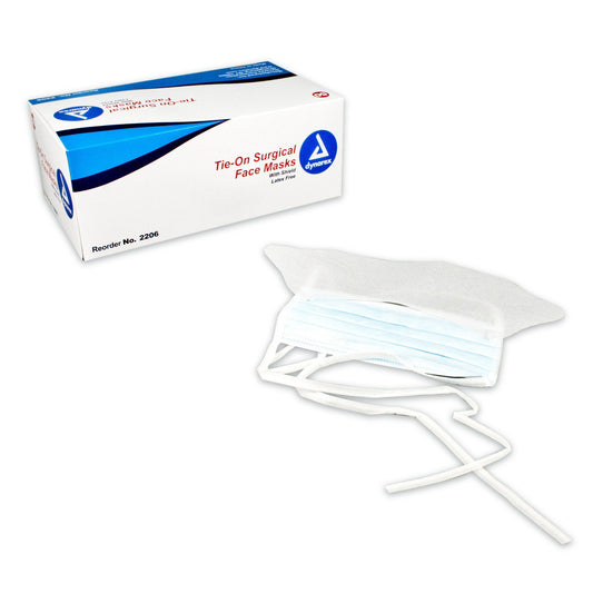 Surgical Mask with Eye Shield Dynarex Not Rated Tie Closure One Size Fits Most