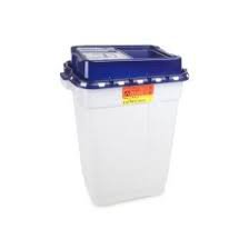 Pharmaceutical Waste Container Recykleen™ White Base 26-1/4 H X 20 W X 14-3/4 D Inch Vertical Entry 19 Gallon