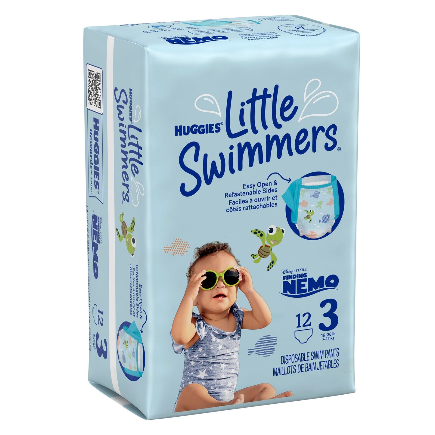 Unisex Baby Swim Diaper Huggies® Little Swimmers® Size 3 Disposable Heavy Absorbency