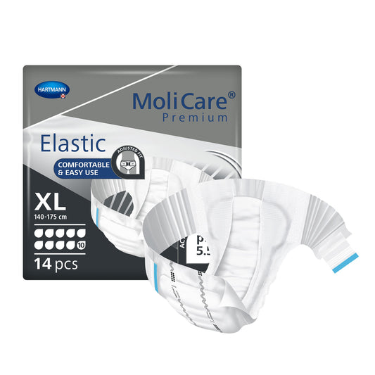 Unisex Adult Incontinence Brief MoliCare® Premium Elastic 10D X-Large Disposable Heavy Absorbency
