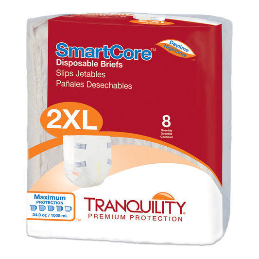 Unisex Adult Incontinence Brief Tranquility SmartCore™ 2X-Large Disposable Heavy Absorbency