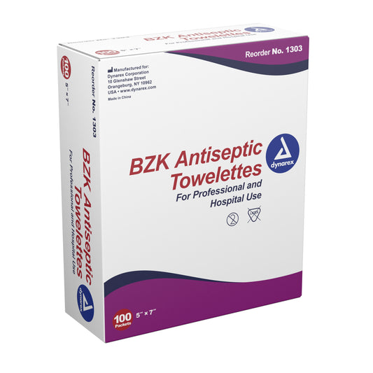 Antiseptic Skin Towelette Dynarex® Individual Packet Scented 100 Count