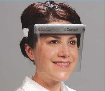 Wraparound Face Shield Critical Cover® Coverall® One Size Fits Most Half Length Anti-fog Reusable NonSterile