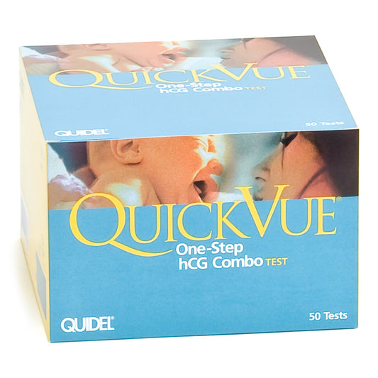Reproductive Health Test Kit QuickVue® One-Step hCG Combo hCG Pregnancy Test 50 Tests CLIA Waived Sample Dependent