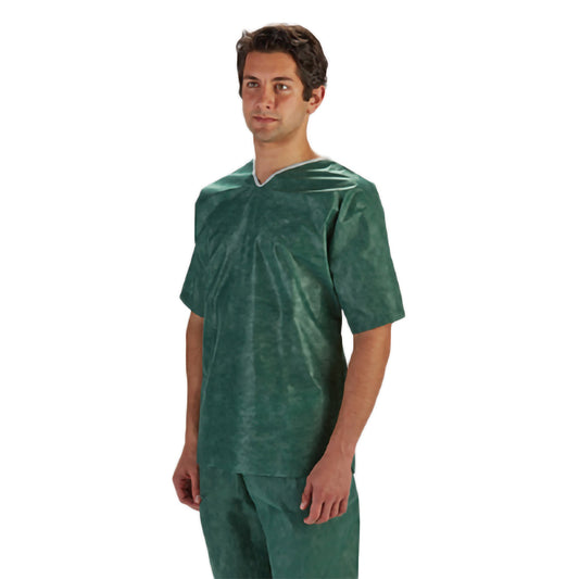 Scrub Shirt Barrier® Medium Green 3 Pockets Short Sleeve Unisex