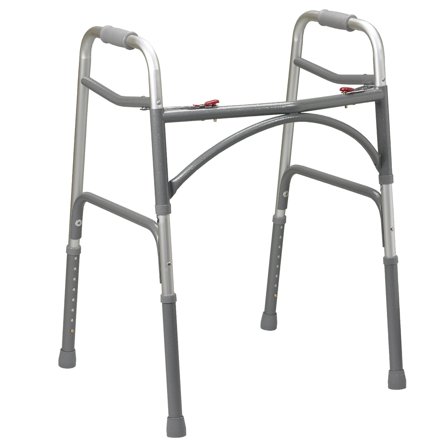 Bariatric Dual Release Folding Walker Adjustable Height drive™ Steel Frame 600 lbs. Weight Capacity 32 to 39 Inch Height