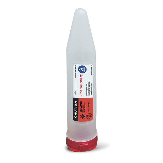 Pocket Shuttle Sharps Container Dynarex® Translucent Base 1.22 D X 6.37 L Inch Vertical Entry 6 Needles
