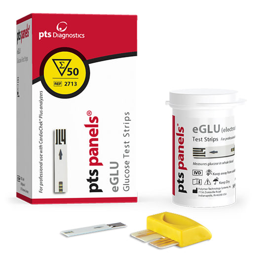 General Chemistry Reagent PTS Panel® eGLU™ Glucose CLIA Waived For CardioChek Plus Analyzers 50 Tests