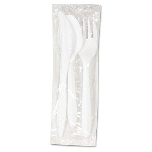 Utensil Set Boardwalk® Medium Weight White Plastic