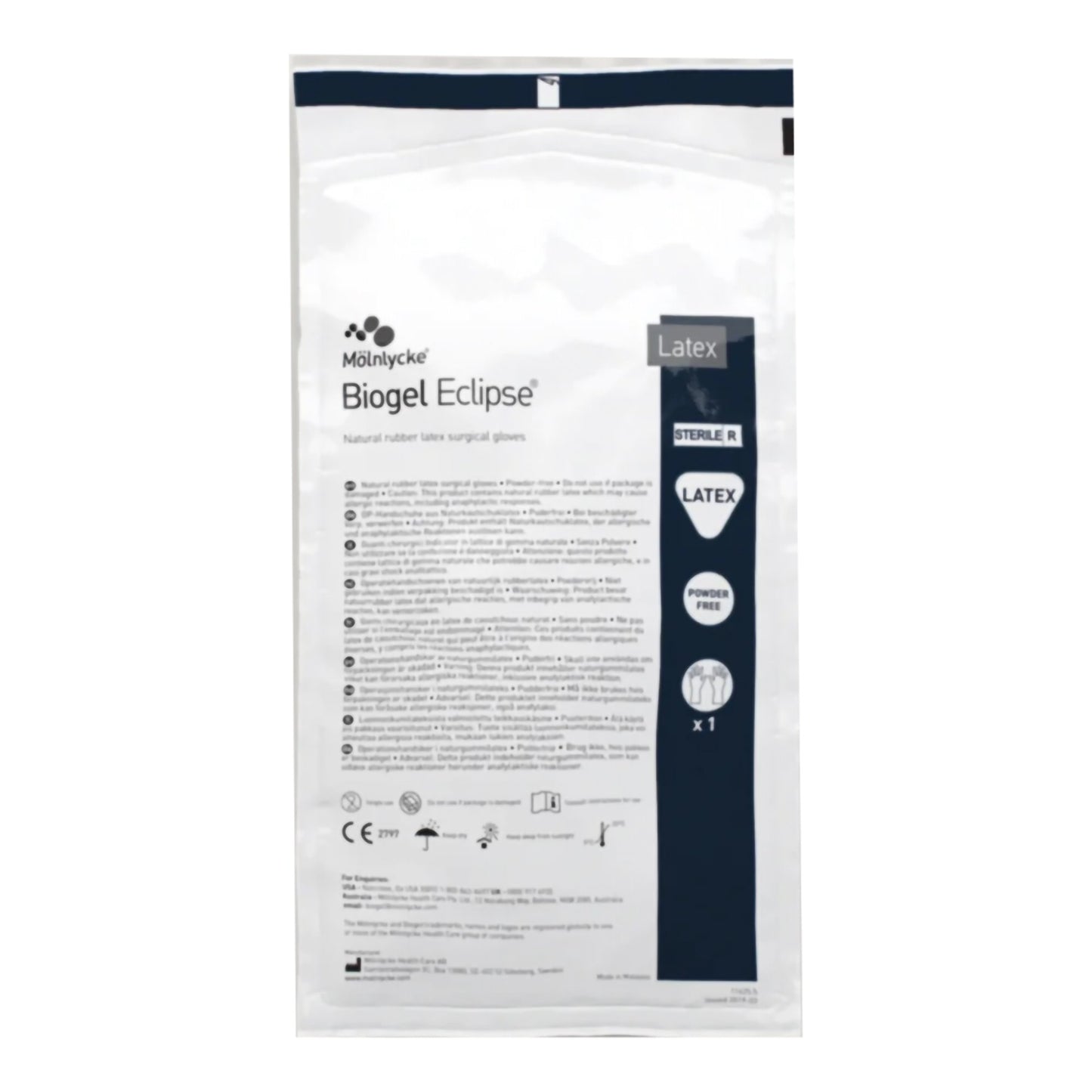 Surgical Glove Biogel® Eclipse™ Size 6.5 Sterile Latex Standard Cuff Length Micro-Textured Straw Not Chemo Approved