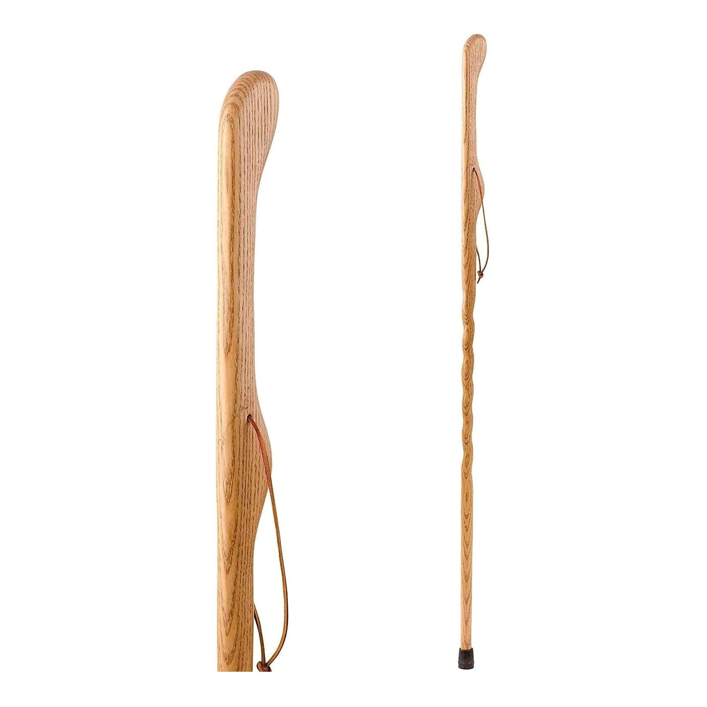 Walking Stick Brazos™ Twisted HitchHiker Wood 55 Inch Height Oak