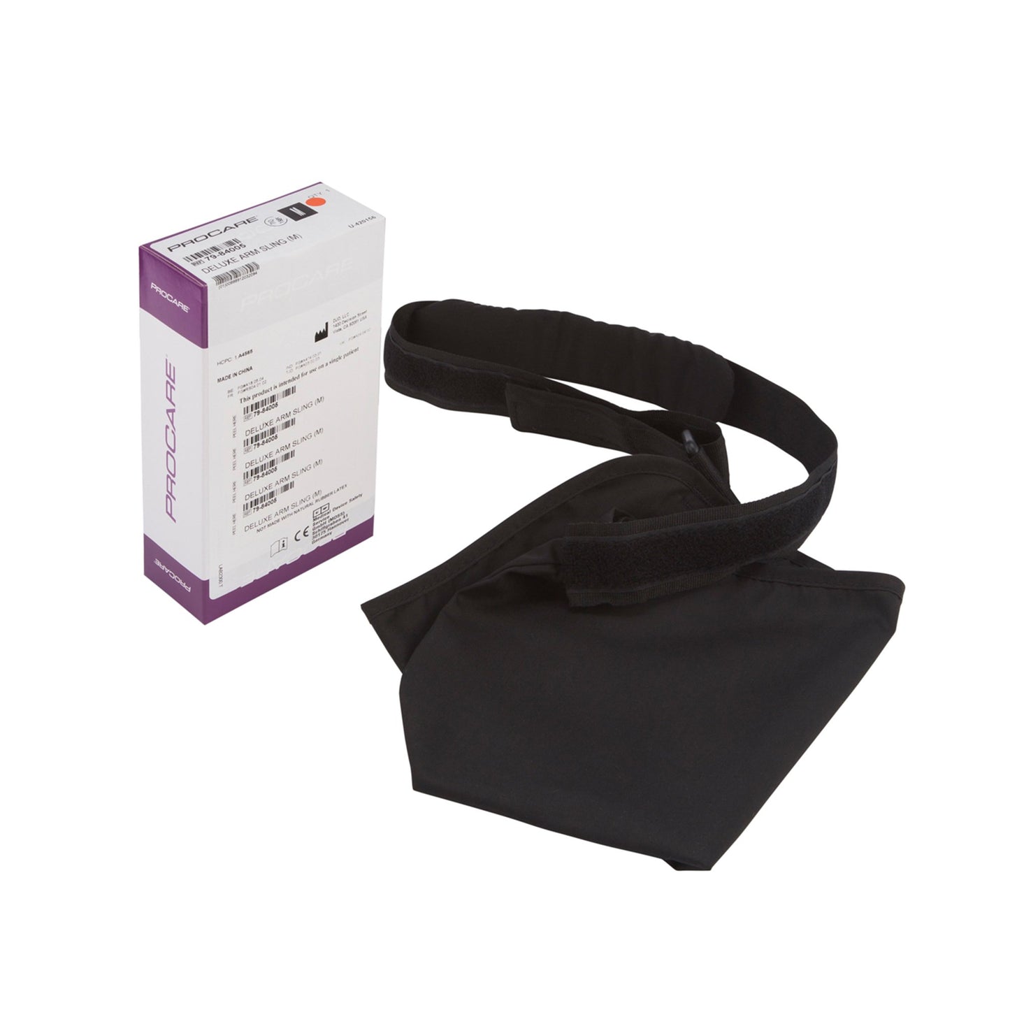 Arm Sling with Shoulder Pad Procare® Deluxe D-Ring / Hook and Loop Strap Closure Medium