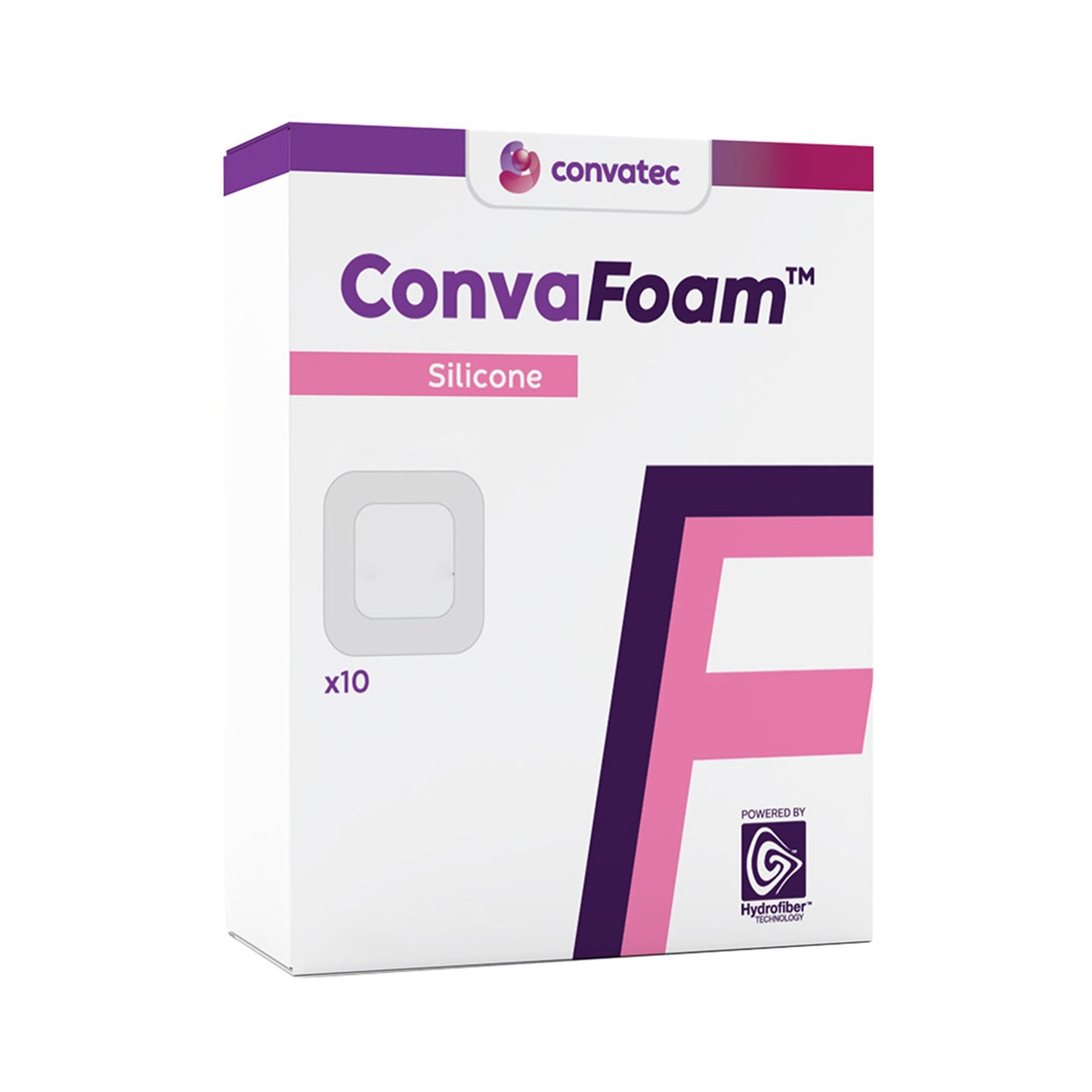 Foam Dressing ConvaFoam™ Silicone 6 X 6 Inch With Border Film Backing Silicone Adhesive Square Sterile