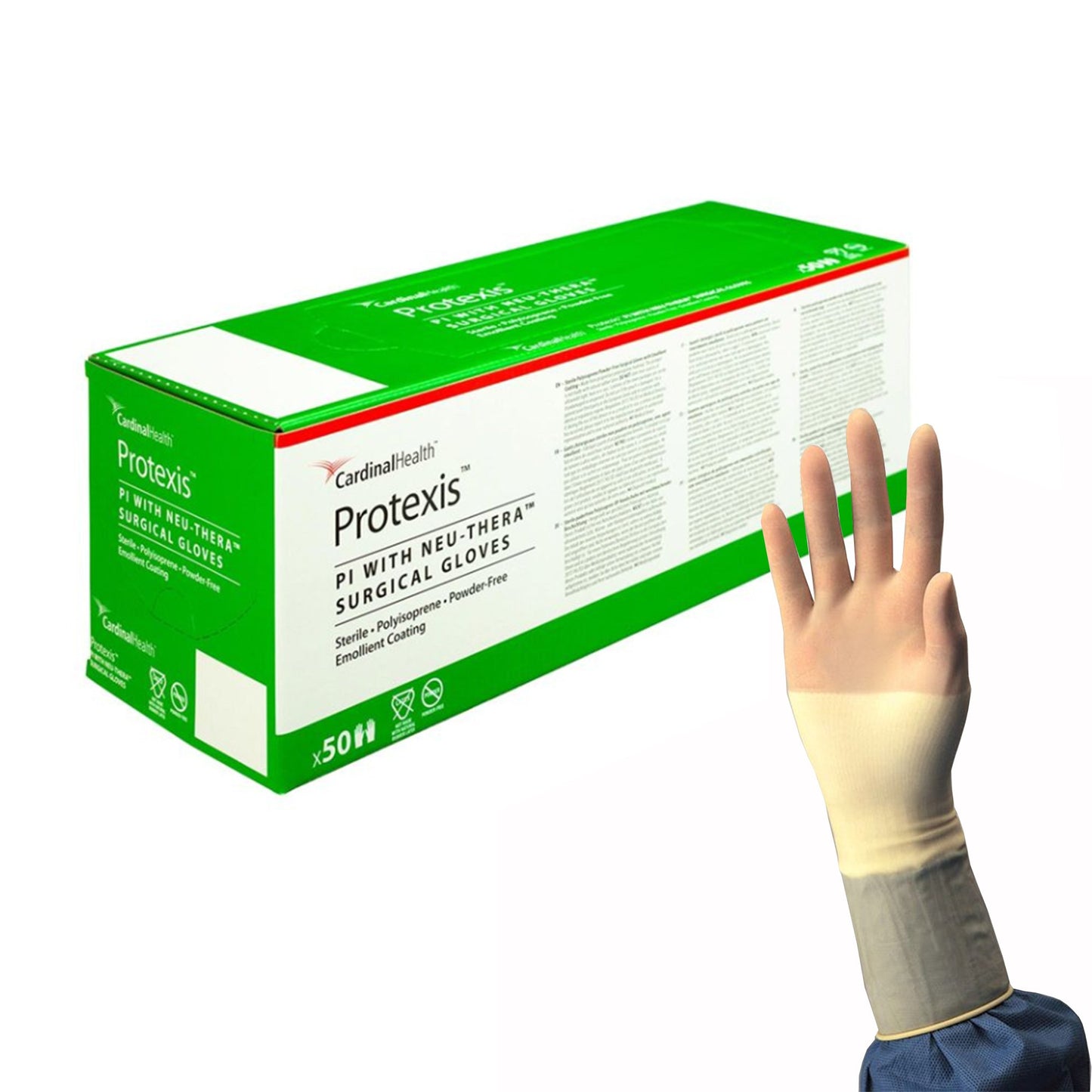 Surgical Glove Protexis™ PI with Neu-Thera® Size 6.5 Sterile Polyisoprene Standard Cuff Length Smooth Ivory Not Chemo Approved