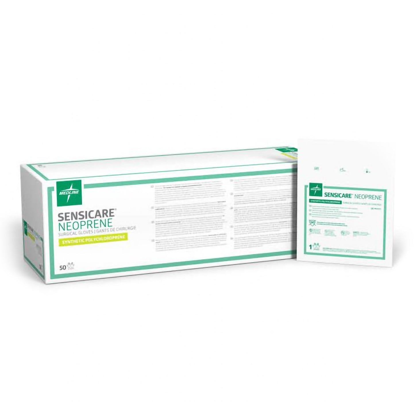 Surgical Glove SensiCare® Neoprene Size 7 Sterile Polychloroprene Standard Cuff Length Smooth Light Brown Chemo Tested