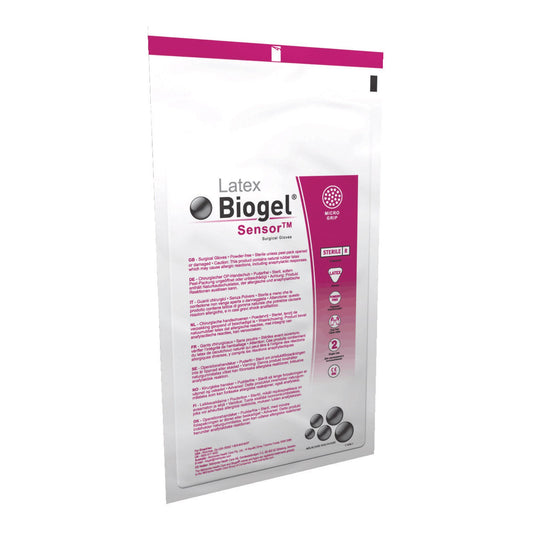 Surgical Glove Biogel® Sensor™ Size 6 Sterile Latex Standard Cuff Length Micro-Textured Straw Not Chemo Approved