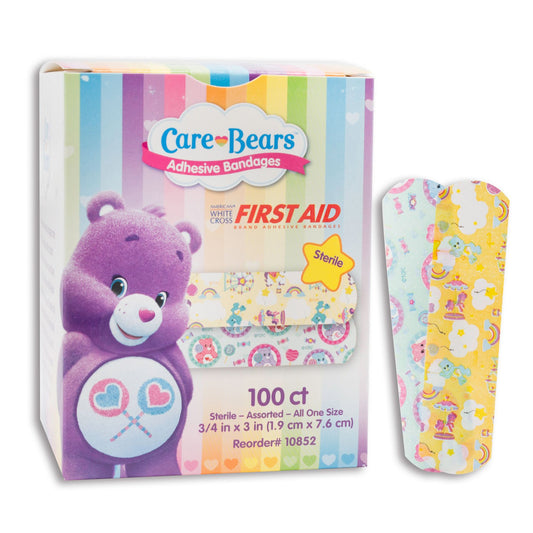 Adhesive Strip Stat Strip® Plastic Kid Design (Care Bears) 3/4 X 3 Inch Sterile