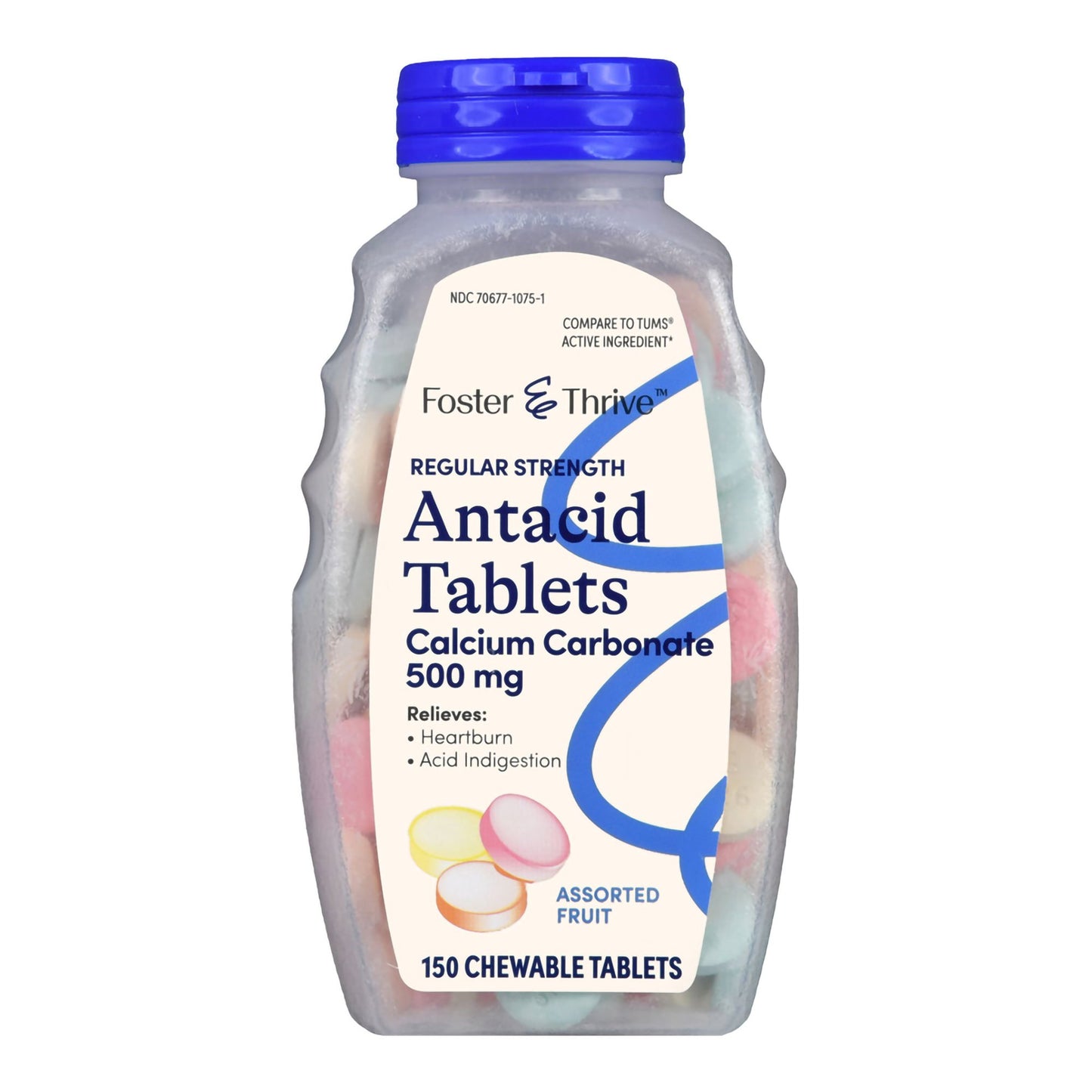 Antacid Foster & Thrive™ 500 mg Strength Chewable Tablet 150 Per Bottle