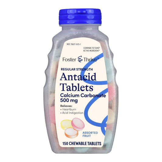 Antacid Foster & Thrive™ 500 mg Strength Chewable Tablet 150 Per Bottle