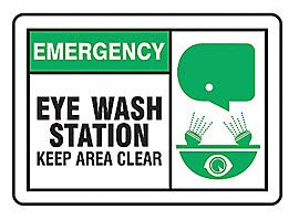 Magnetic Sign First Aid Sign Accuform® Emergency Eye Wash Station