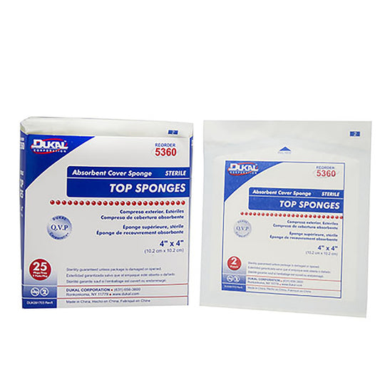 Cellulose Filled Nonwoven Sponge Dukal™ 4 X 4 Inch 1-Ply Sterile 2 per Pack