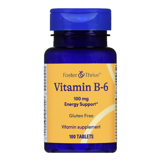 Vitamin Supplement Foster & Thrive™ Vitamin B6 100 mg Strength Tablet 100 per Bottle