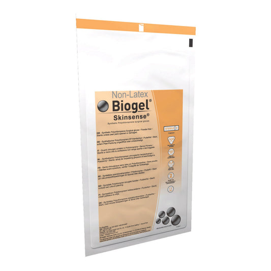 Surgical Glove Biogel® Skinsense™ Size 8 Sterile Polyisoprene Standard Cuff Length Micro-Textured Straw Not Chemo Approved