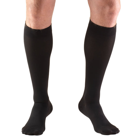Compression Stocking Truform® Knee High X-Large Black Closed Toe