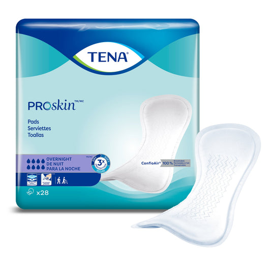 Bladder Control Pad TENA ProSkin™ Overnight 16 Inch Length Heavy Absorbency Dry-Fast Core™ One Size Fits Most