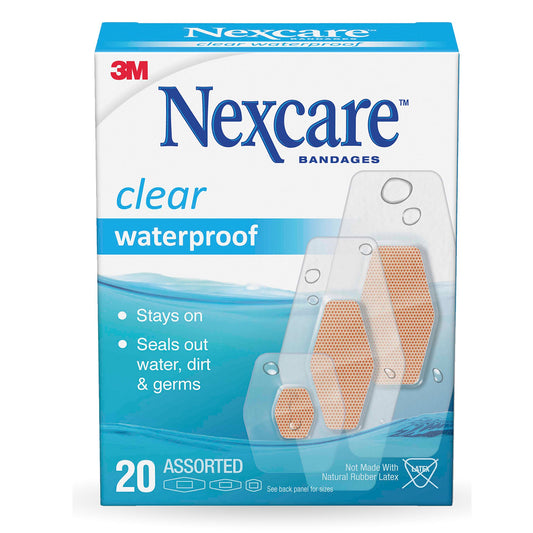 Waterproof Adhesive Strip 3M Nexcare™ Plastic Sheer 7/8 X 1-1/16 Inch / 1-1/4 X 2-1/2 Inch / 1-1/16 X 2-1/4 Inch Sterile