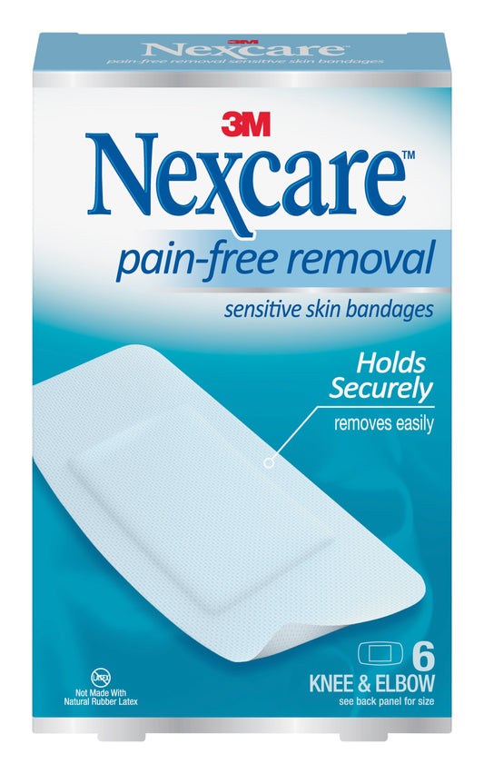 Adhesive Strip Nexcare™ Sensitive Skin Silicone White 2 X 4 Inch Sterile