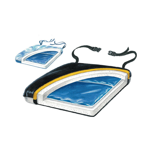 Seat Cushion Econo-Gel Thin-Line 18 W X 16 L X 1-1/2 D Inch Gel