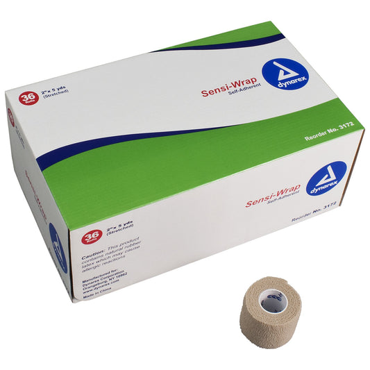 Cohesive Bandage Sensi-Wrap 2 Inch X 5 Yard Self-Adherent Closure Tan NonSterile Standard Compression