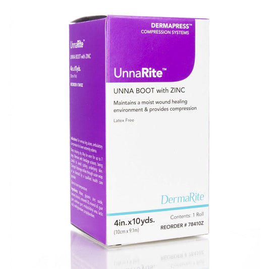 Unna Boot UnnaRite™ Zinc Oxide 4 Inch X 10 Yard