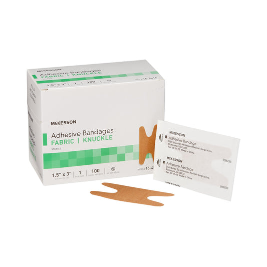Adhesive Strip McKesson Fabric Tan 1-1/2 X 3 Inch Sterile