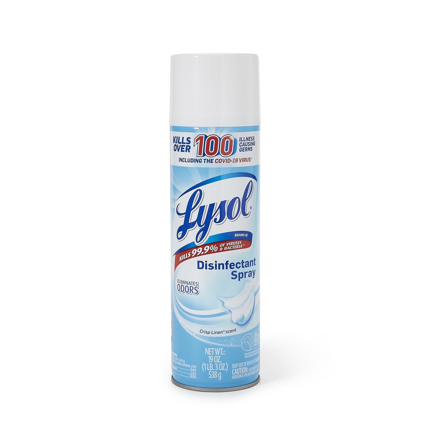 Surface Disinfectant Lysol® Alcohol Based Aerosol Spray Liquid 19 oz. Can Crisp Linen Scent NonSterile