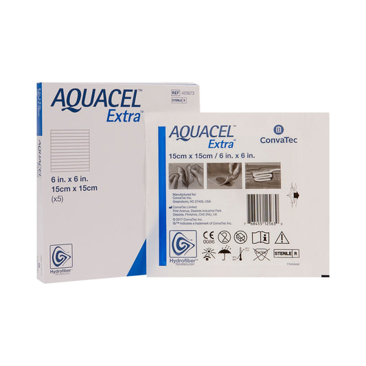 Gelling Fiber Wound Dressing Aquacel® Extra™ 6 X 6 Inch Square Sterile