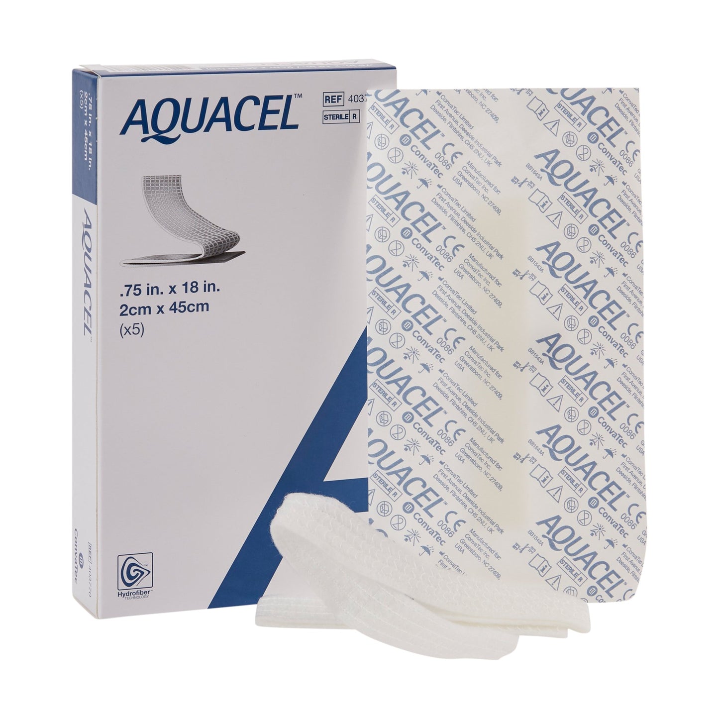 Gelling Fiber Wound Dressing Aquacel® Ribbon 3/4 X 18 Inch Ribbon Sterile