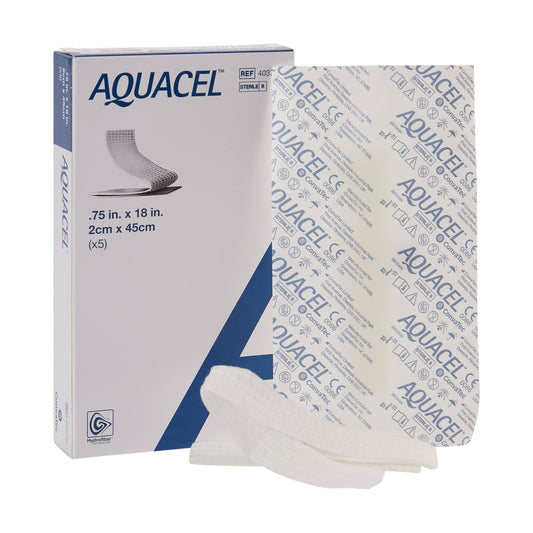Gelling Fiber Wound Dressing Aquacel® Ribbon 3/4 X 18 Inch Ribbon Sterile