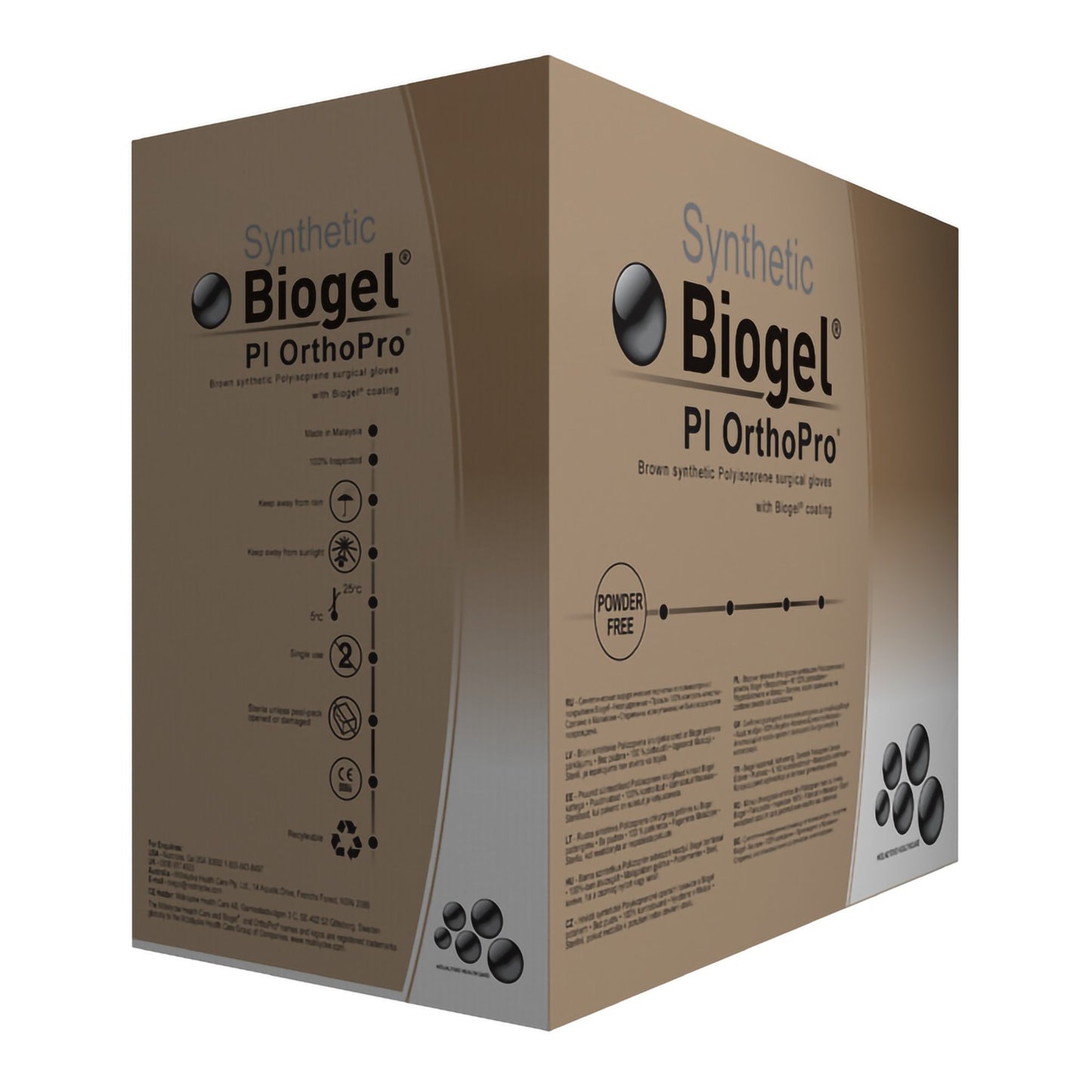 Surgical Glove Biogel® PI OrthoPro® Size 7 Sterile Polyisoprene Standard Cuff Length Micro-Textured Brown Not Chemo Approved