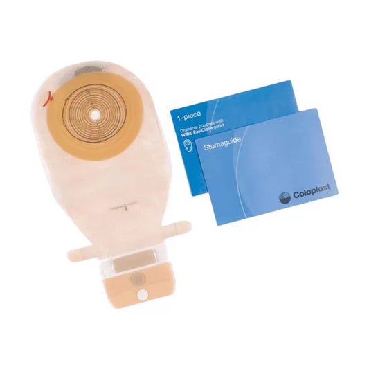 Colostomy Pouch Assura® One-Piece System 11-1/4 Inch Length Flat, Trim to Fit 3/8 to 3 Inch Stoma Drainable