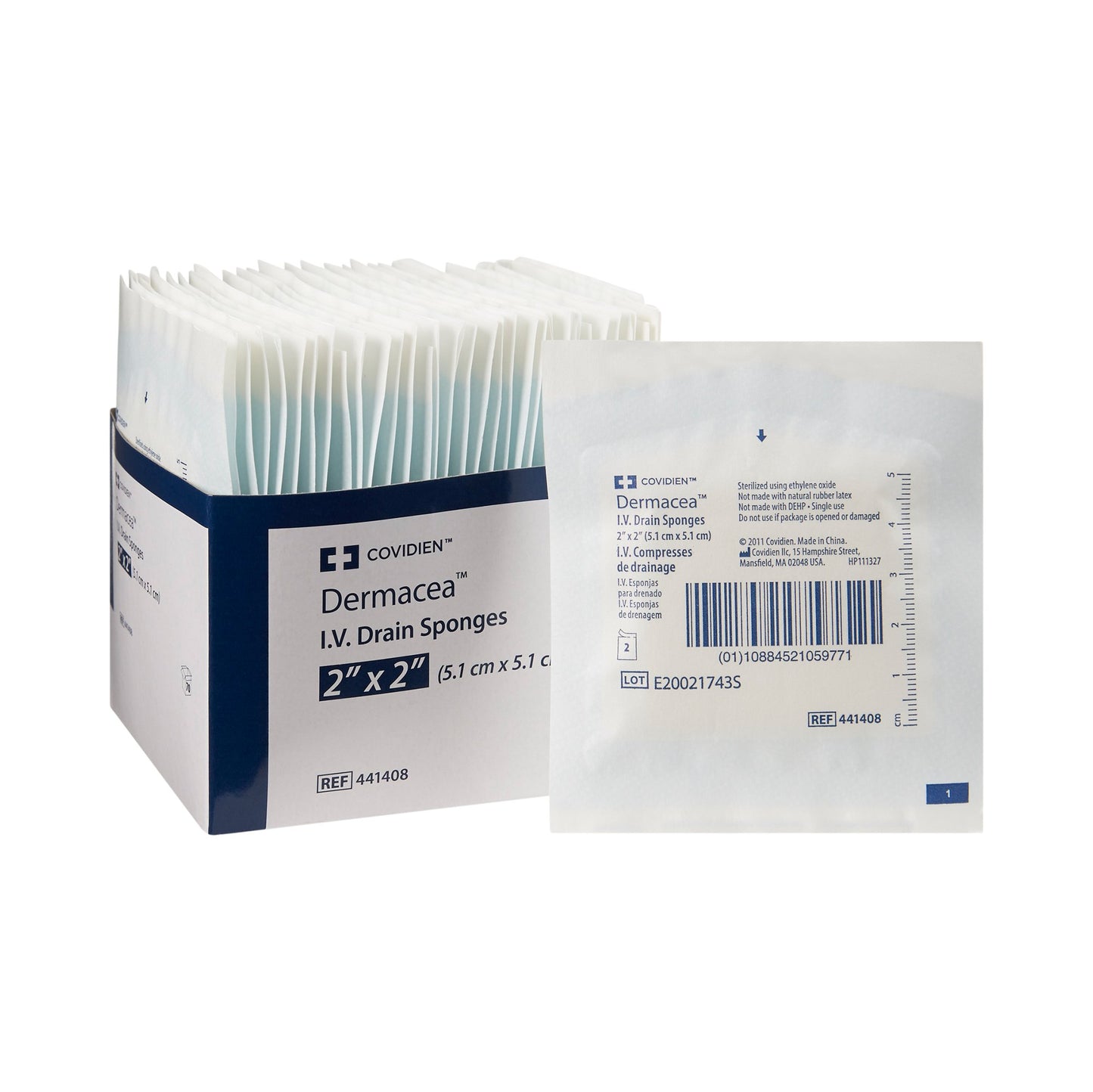 I.V. Sponge Dermacea™ 2 X 2 Inch 6-Ply Sterile 2 per Pack