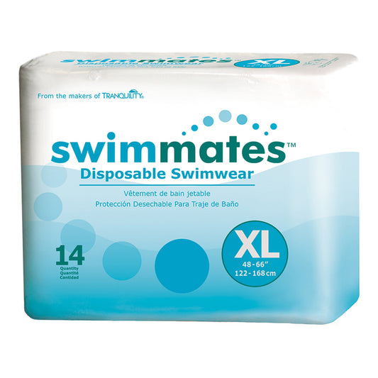 Unisex Adult Bowel Containment Swim Brief Swimmates™ Pull On with Tear Away Seams X-Large Disposable Moderate Absorbency