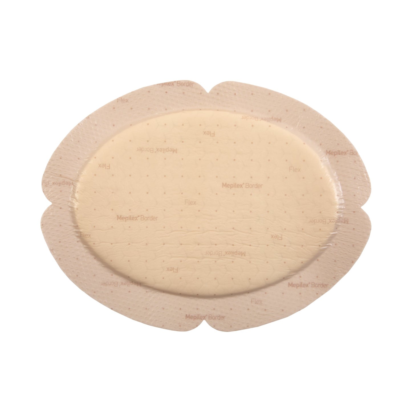 Foam Dressing Mepilex® Border Flex 5.1 X 6.3 Inch With Border Film Backing Silicone Adhesive Oval Sterile