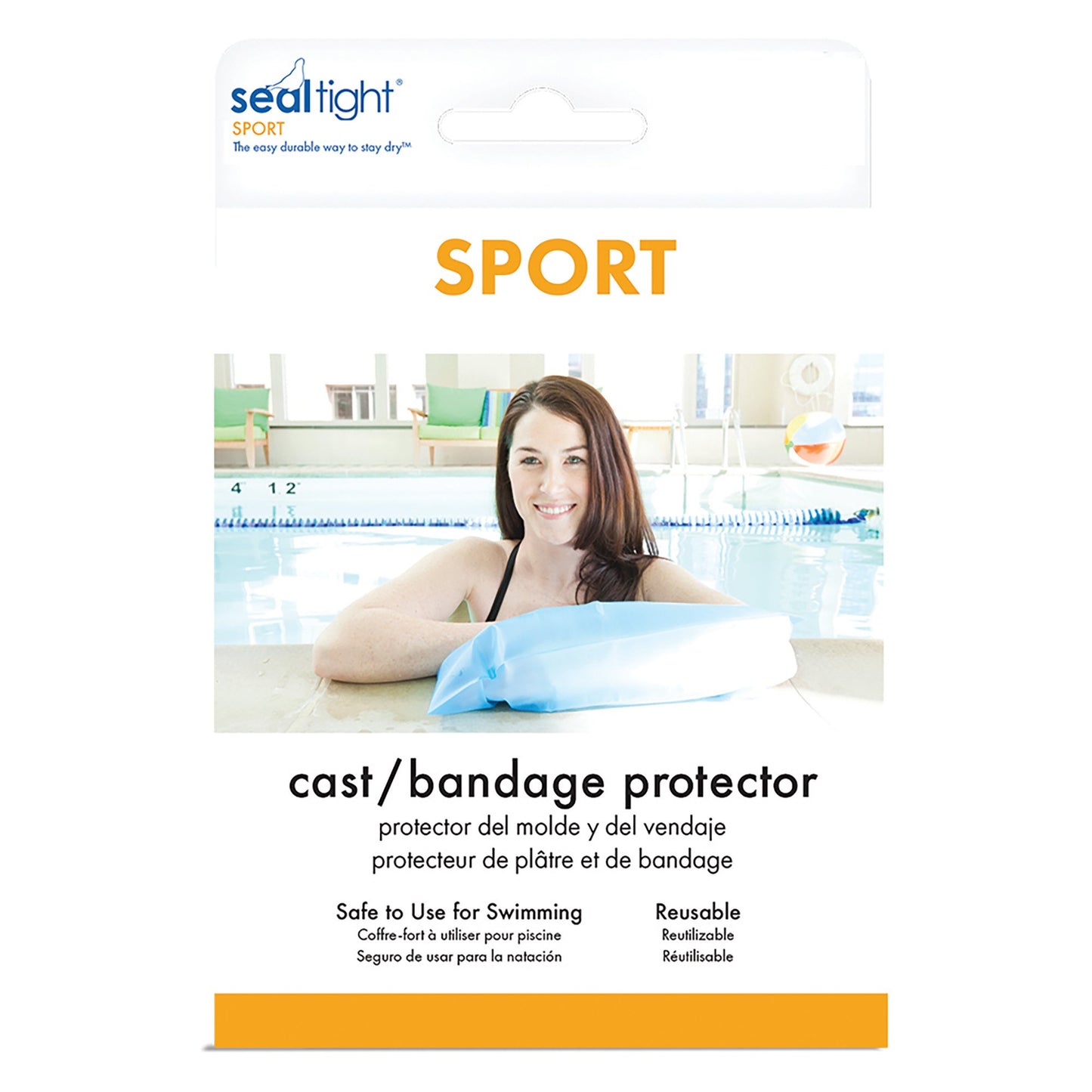 Arm Cast Cover SEAL-TIGHT® Sport Short Thermoplastic Elastomer 21 Inch Arm Length