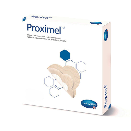 Foam Dressing Proximel® 9-1/5 X 9-1/5 Inch With Border Waterproof Film Backing Silicone Adhesive Sacral Sterile
