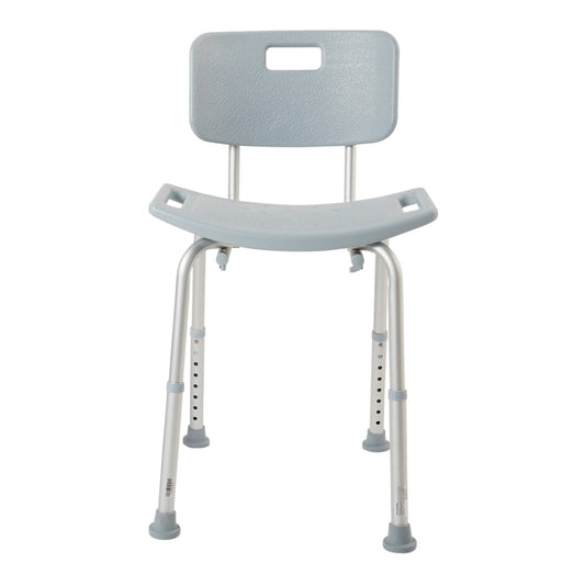 Bath Bench McKesson Without Arms Aluminum Frame Removable Backrest 19-1/4 Inch Seat Width 300 lbs. Weight Capacity