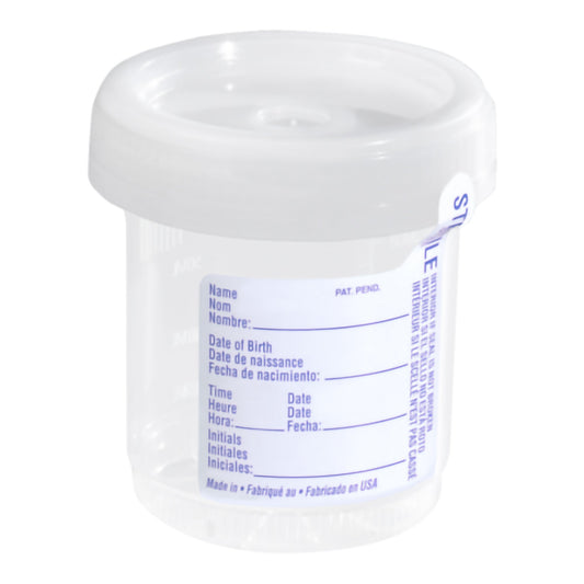 Specimen Container 65 mm Opening 90 mL (3 oz.) Screw Cap Sterile